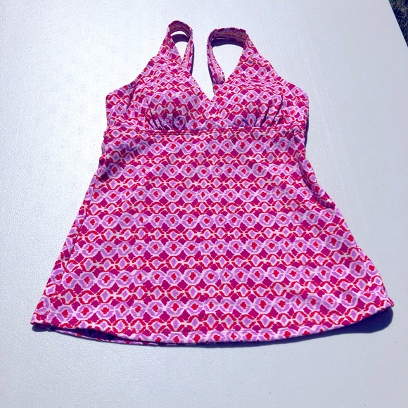 L.L. Bean Women’s Swimsuit Bathing Suit Bikini Tankini Top Bright Bohemian S - Picture 3 of 8